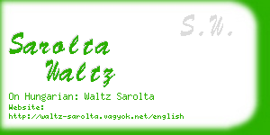 sarolta waltz business card